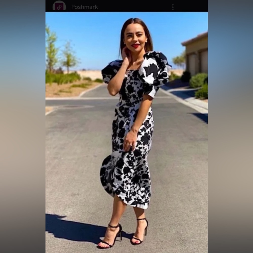Floral Faux Wrap Dress -ChristopherJohnRogers